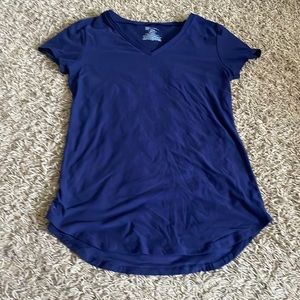 Navy blue smooth short sleeve tee